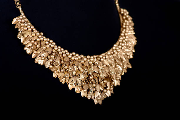 istock Close up of  gold necklace 119735414