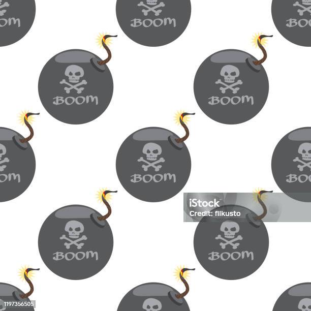 Bombistic Pattern Seamless Pattern For Design Surface Bomb Stock Illustration - Download ...