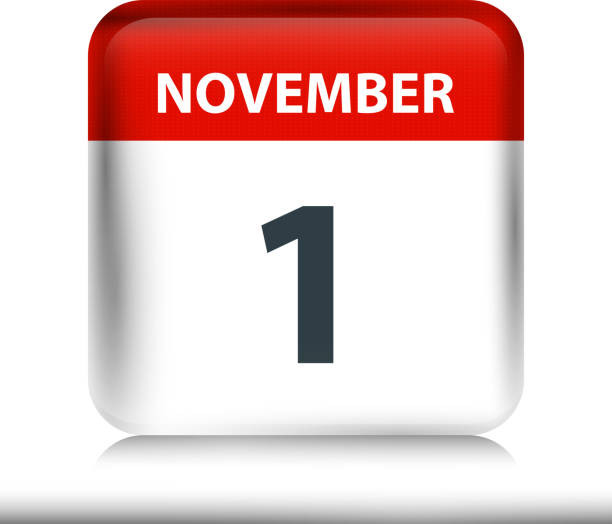 istock November 1 - Glossy Calendar Icon - Calendar design template 1197357858