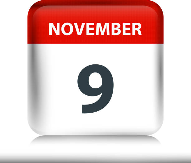 istock November 9 - Glossy Calendar Icon - Calendar design template 1197357871