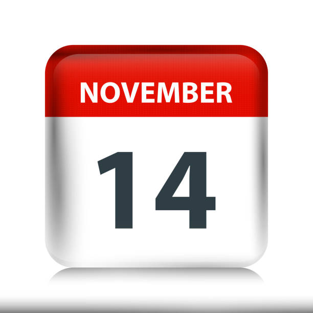 istock November 14 - Glossy Calendar Icon - Calendar design template 1197357881