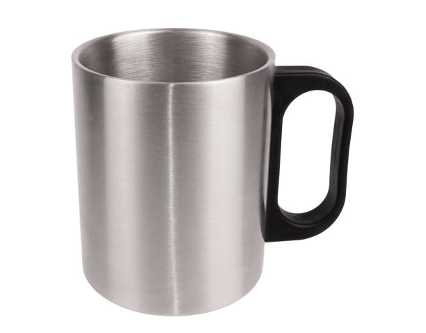 istock Metal stainless steel mug isolated on white background 1197358321