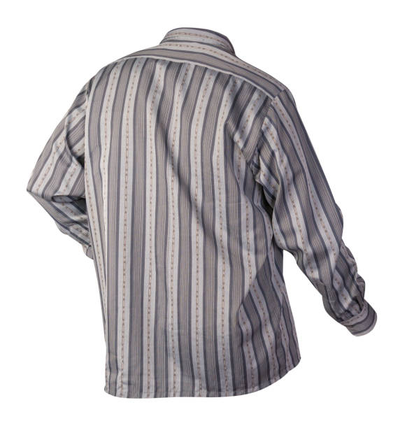 istock men's shirt with long sleeves isolated on a white background. 1197359018