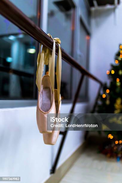 Ballet Shoes Hanging On A Barre Stock Photo - Download Image Now -  Achievement, Art And Craft, Arts Culture and Entertainment - iStock