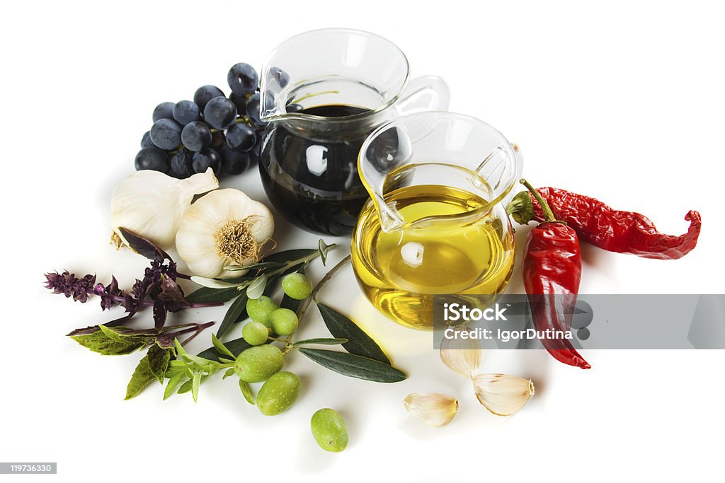 Oliwy z oliwek i octu balsamicznego - Zbiór zdjęć royalty-free (Bez ludzi)