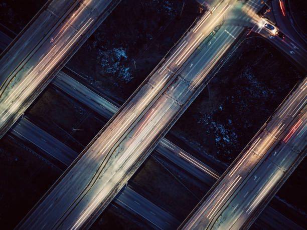 istock Aerial View of Highway Interchange 1197364683