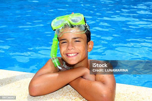 Boy Happy Teenager Vacation Swimming Poo Stock Photo - Download Image Now - Adolescence, Arms Crossed, Beautiful People