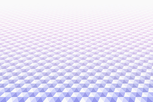 Hexagons pattern. Diminishing perspective. Color geometric background.
