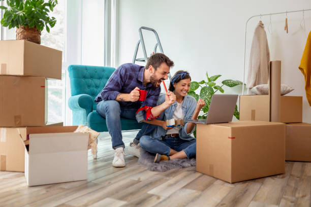 istock Couple searching for interior design ideas 1197369482