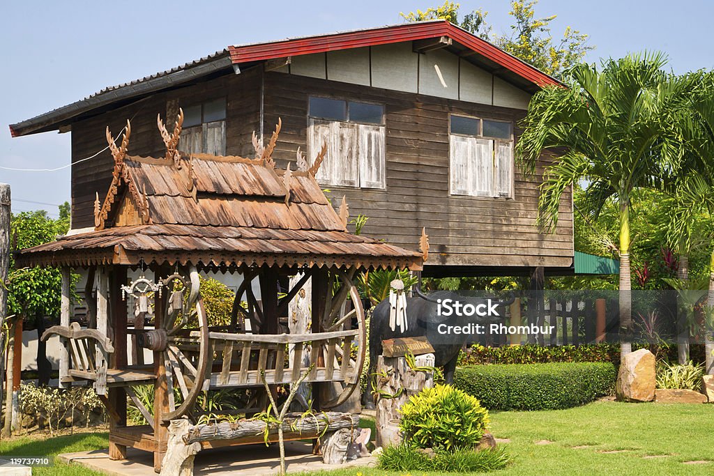Thai-Dorf Haus - Lizenzfrei Baum Stock-Foto