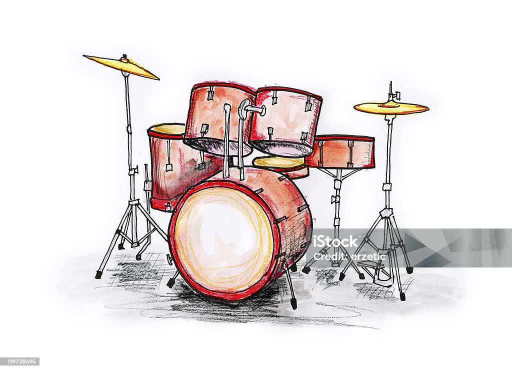 Drumset - Illustrazione stock royalty-free di Disegno