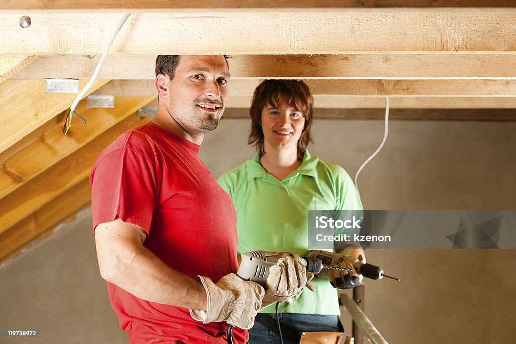 Paar in home improvement - Lizenzfrei Arbeiten Stock-Foto