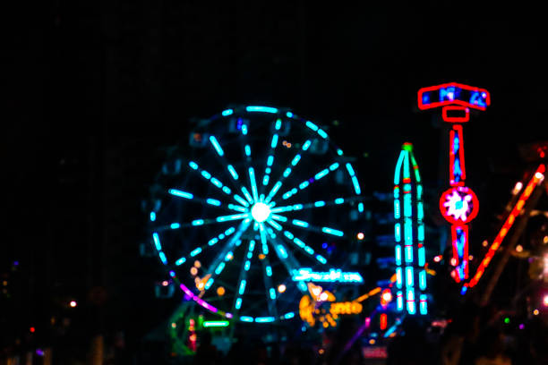 istock Amusement park on the beach 1197395244