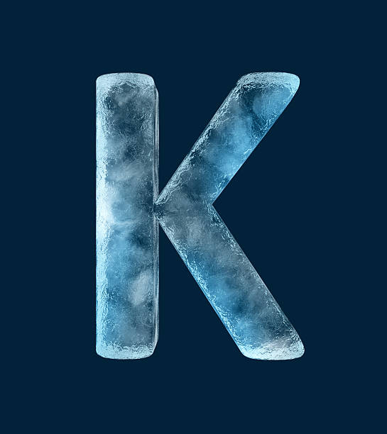 Icing alphabet the letter K stock photo