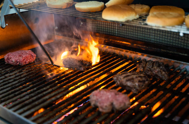 istock Barbecue home made hamburgers 1197399561