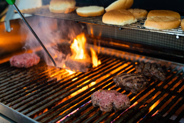 istock Barbecue home made hamburgers 1197399638