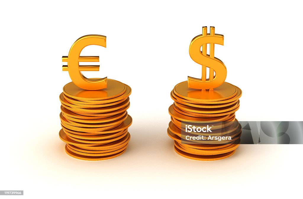 O Euro e o dólar Moeda equação - Royalty-free Abundância Foto de stock