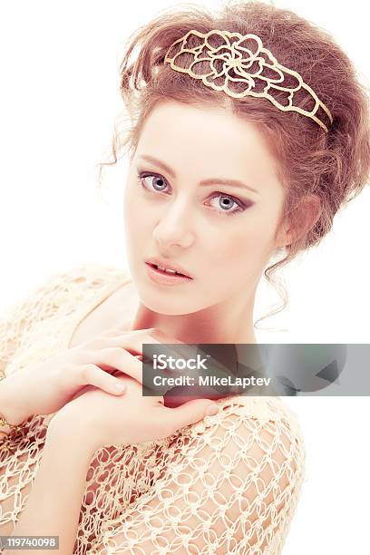 Shy Girl In A Diadem Stock Photo - Download Image Now - Adolescence, Adult, Adults Only