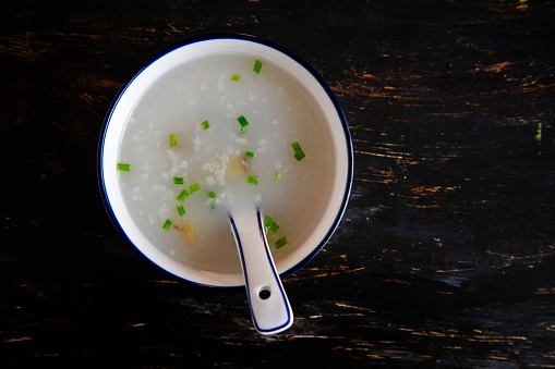 Chinese breakfast:homemade meat porridge