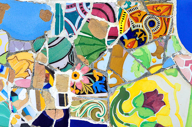 istock Colorful mosaic in Guell park, Barcelona 119740775