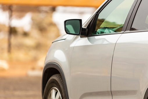 In Western Colorado Vehicle Shot Shallow DOF with Side Panel in Focus Series (Shot with Canon 5DS 50.6mp photos professionally retouched - Lightroom / Photoshop - original size 5792 x 8688 downsampled as needed for clarity and select focus used for dramatic effect)