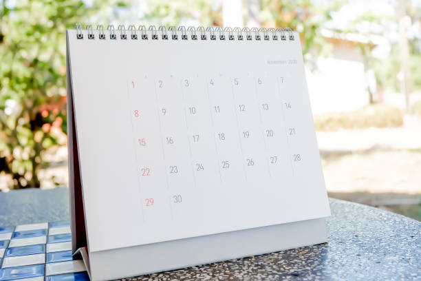 istock Close up calendar 2020 on white tone in planning concept. 1197414997
