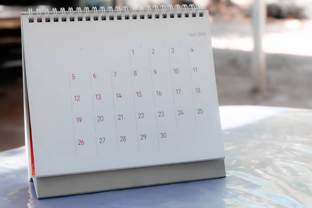 istock Close up calendar 2020 on white tone in planning concept. 1197415003