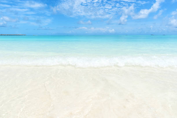istock Turquoise sea wave comes to shore 1197416659