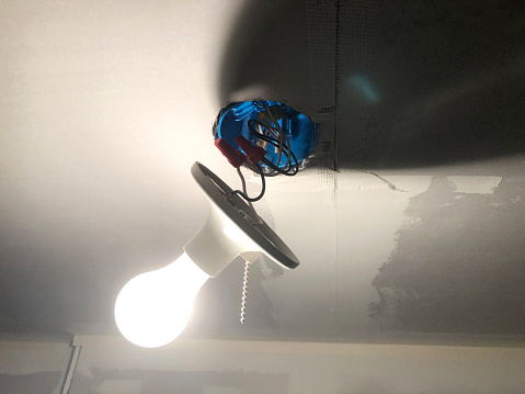 light bulb from ceiling