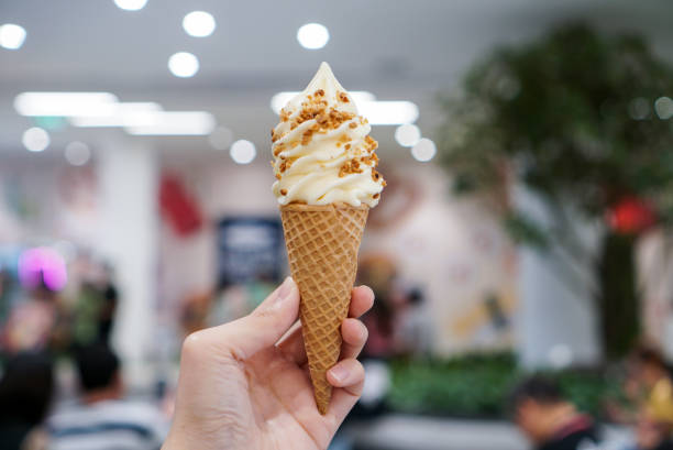 istock Hokkaido milk and cheese soft ice cream. 1197418393