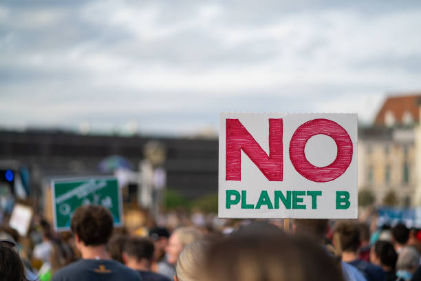 climate change protest in city
