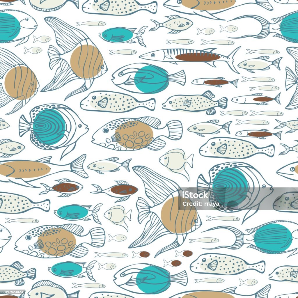 Plan Fish Vector Sea Fish Vector Pattern Stock Illustration - Download Image Now ...