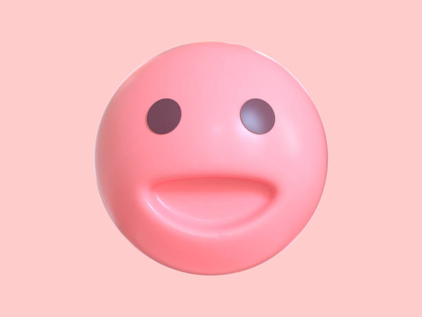 love emotion cartoon character pink emoji 3d render
