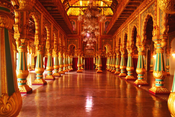 la salle de danse - mysore palace - arun photos et images de collection