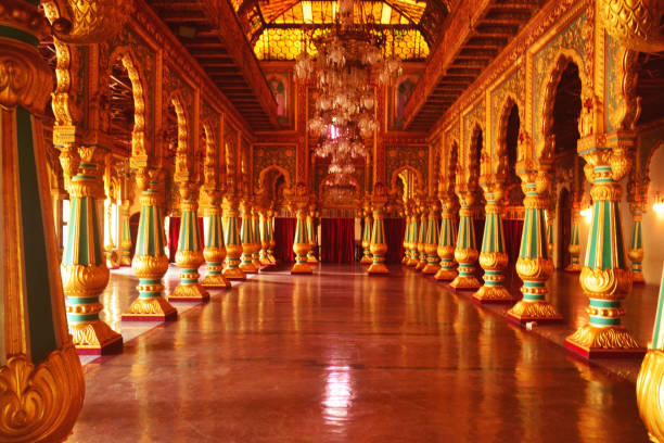 o salão de dança - palácio de mysore - arun - fotografias e filmes do acervo