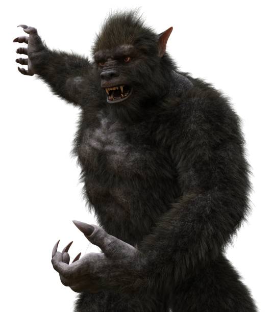 istock Lycan Werewolf isolated on white background 3d illustration 1197434970
