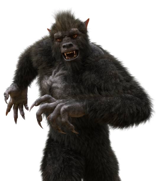 istock Lycan Werewolf isolated on white background 3d illustration 1197434978