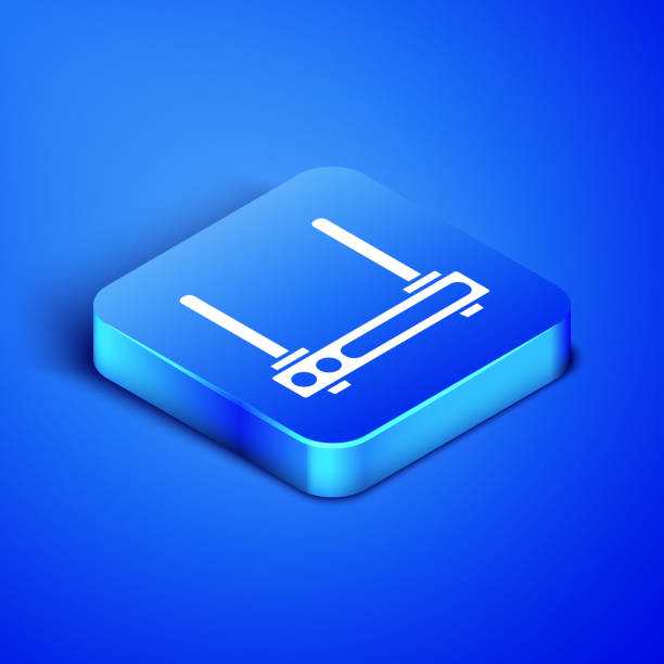 Isometric Router and wi-fi signal symbol icon isolated on blue background. Wireless ethernet modem router. Computer technology internet. Blue square button. Vector Illustration Isometric Router and wi-fi signal symbol icon isolated on blue background. Wireless ethernet modem router. Computer technology internet. Blue square button. Vector Illustration digital subscriber line stock illustrations