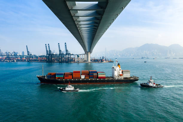Container Cargo freight ship Terminal in Hong kong