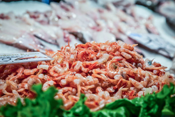 venetian fish market. the rialto fish market is located alongside the grand canal near the rialto bridge - venice, italy - market rialto bridge venice italy italy imagens e fotografias de stock