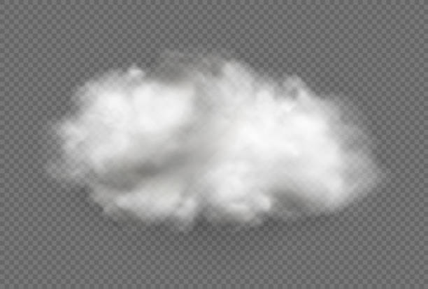 illustrations, cliparts, dessins animés et icônes de nuage de brouillard, fumée, smog urbain. nuage isolé réaliste sur fond transparent. - cirrus cloud white fluffy