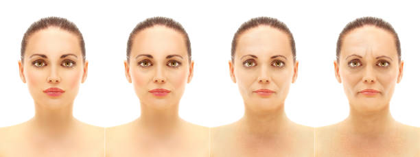 istock Process of aging.Age changes.Woman of different ages, concept skin aging. 1197448075