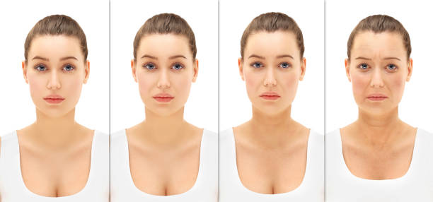 istock Process of aging.Age changes.Woman of different ages, concept skin aging. 1197448090