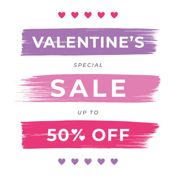 Valentine’s Day Sale design for advertising, banners, leaflets and flyers. Valentine’s Day Sale design for advertising, banners, leaflets and flyers. Stock illustration holiday email templates stock illustrations