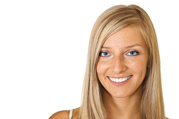 istock Young tan woman portrait 119745472