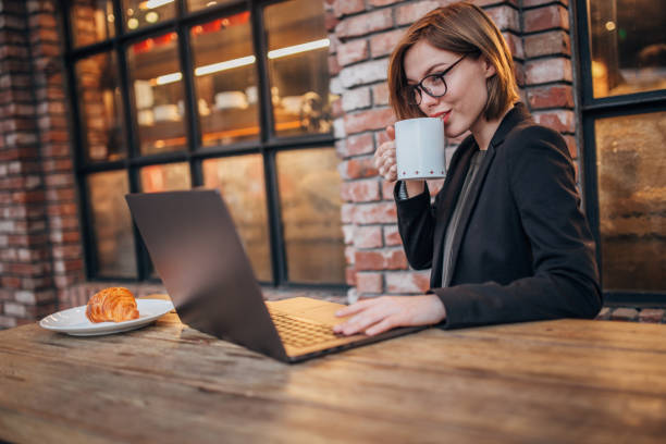 istock Freelancer working in the coffee shop 1197456823