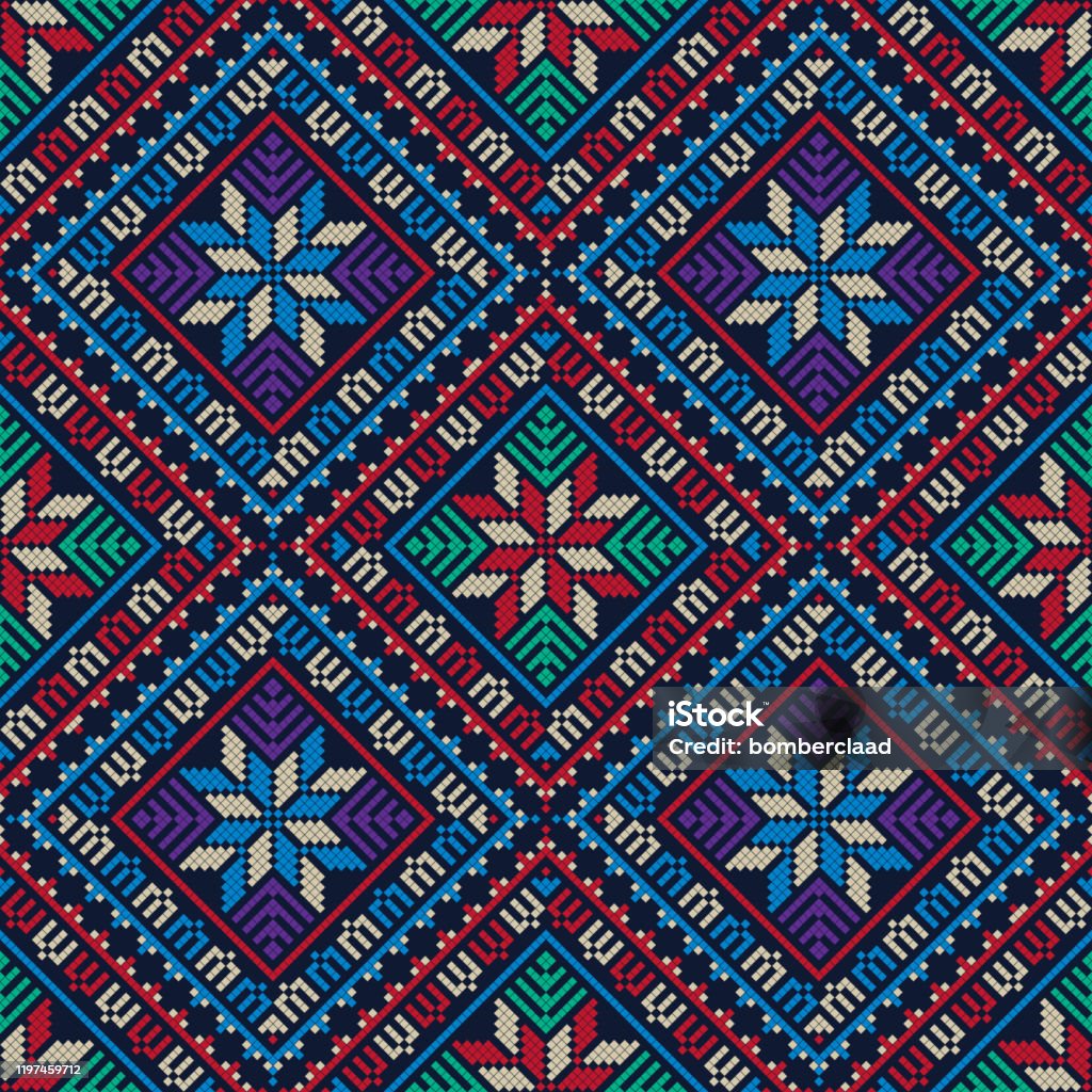 Palestaine Pattern Palestinian Embroidery Pattern 262 Stock Illustration - Download Image ...