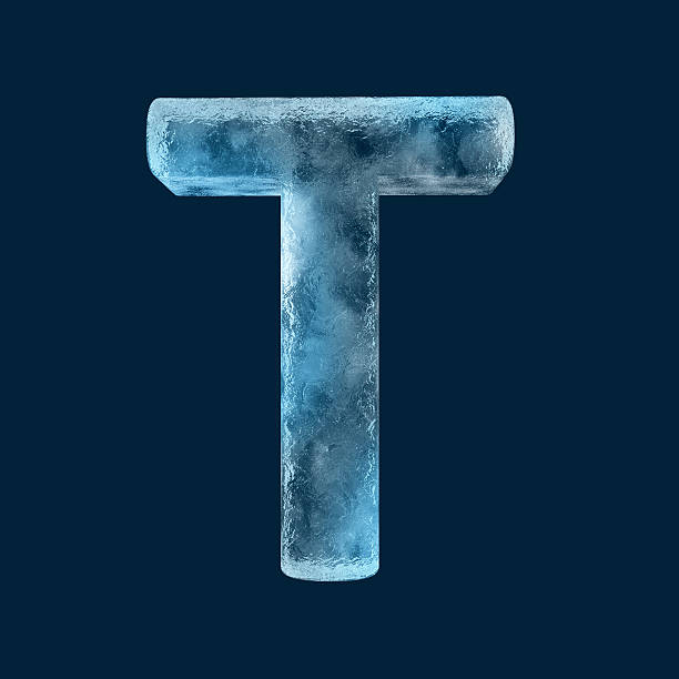 Icing alphabet the letter T stock photo