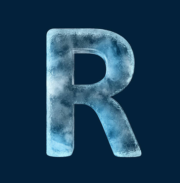 Icing alphabet the letter R stock photo