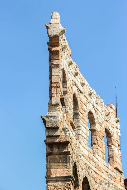 Wide shot of the Verona Arena with surrounding buildings.